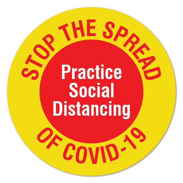 Signmission Stop The Spread Non-Slip Floor Graphic, 7in Vinyl Decal, 7" H, FD-C-7-99987 FD-C-7-99987 - main